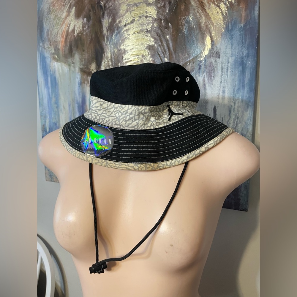 Nike Air Jordan Jumpman bucket hat with elephant print detailing floppy